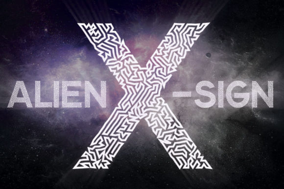 Alien X Sign Font for Futuristic Brand Identity Design