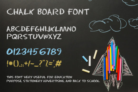 Chalk Board Font for Editorial Design and School Projects