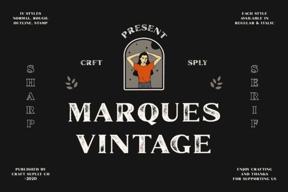Marques Vintage Font Review for Brand Identity Design