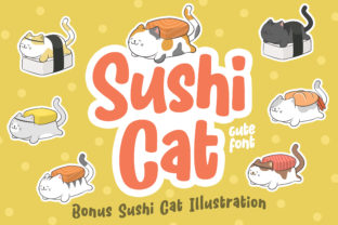 Sushi Cat Font: Whimsical Branding for Small Business