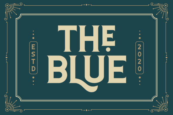 The Blue: A Vintage Display Font for Creative Branding